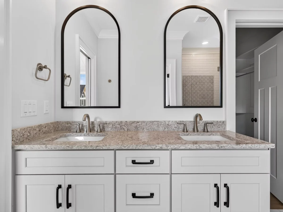 Bathroom vanity with custom cabinetry