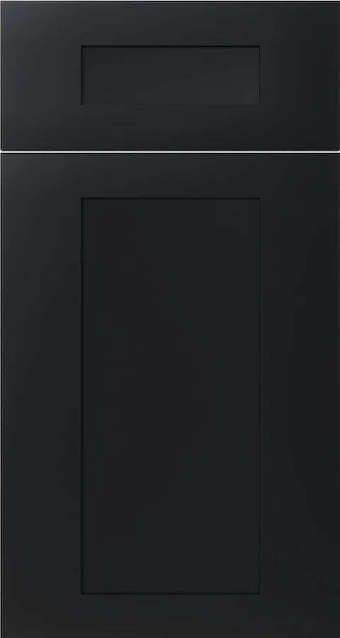 Spring Forest Iron Black Shaker cabinet door